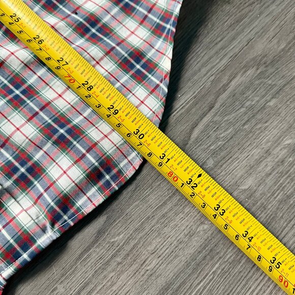 *Vintage L.L. Bean Men's Plaid Shirt - Red/Blue/White - Picture 5 of 5